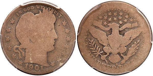 1/4 Долар / 25 Цент США (1776 - ) Мідь/Срібло 
