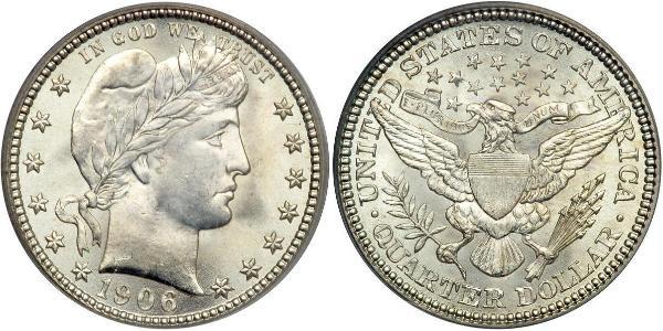 1/4 Долар / 25 Цент США (1776 - ) Мідь/Срібло 