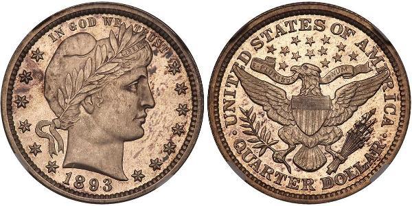 1/4 Долар / 25 Цент США (1776 - ) Мідь/Срібло 