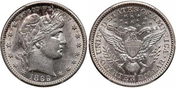 1/4 Долар / 25 Цент США (1776 - ) Мідь/Срібло 