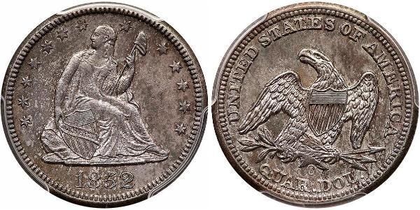 1/4 Долар / 25 Цент США (1776 - ) Мідь/Срібло 
