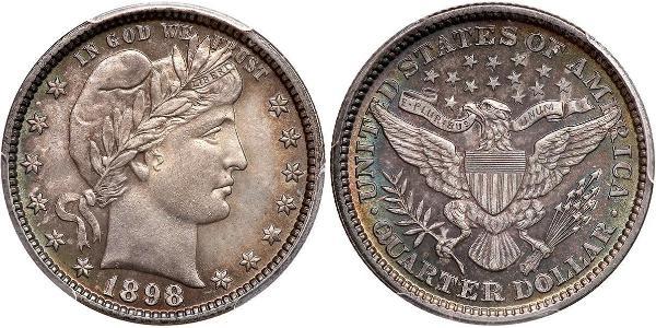1/4 Долар / 25 Цент США (1776 - ) Мідь/Срібло 