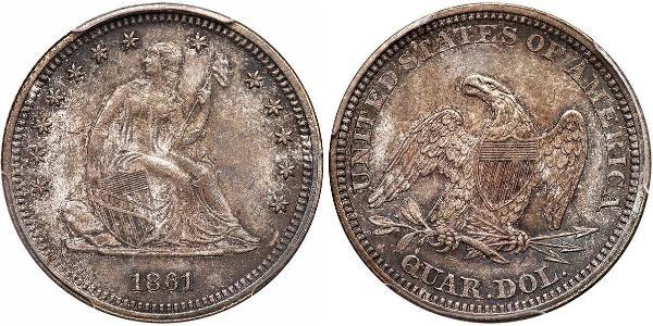 1/4 Долар / 25 Цент США (1776 - ) Мідь/Срібло 