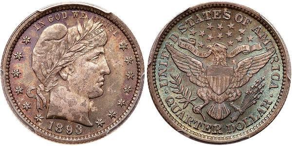 1/4 Долар / 25 Цент США (1776 - ) Мідь/Срібло 