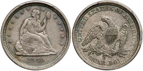 1/4 Долар / 25 Цент США (1776 - ) Мідь/Срібло 