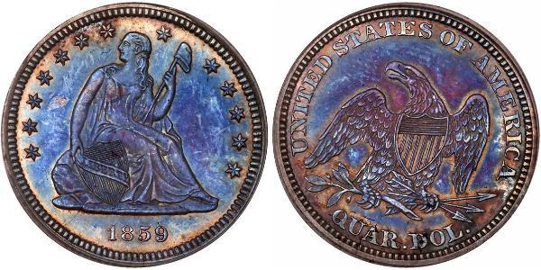 1/4 Долар / 25 Цент США (1776 - ) Мідь/Срібло 