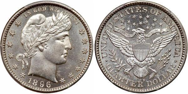 1/4 Долар / 25 Цент США (1776 - ) Мідь/Срібло 