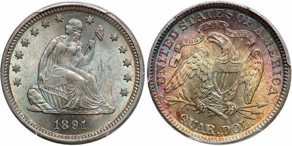 1/4 Долар / 25 Цент США (1776 - ) Срібло 