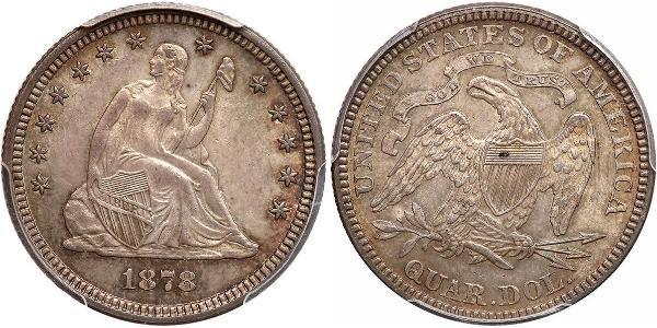 1/4 Долар / 25 Цент США (1776 - ) Срібло 