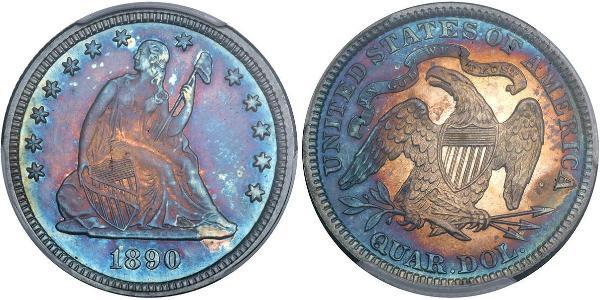 1/4 Долар / 25 Цент США (1776 - ) Срібло 
