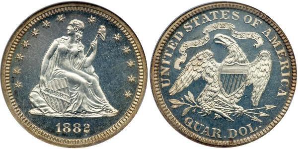1/4 Долар / 25 Цент США (1776 - ) Срібло 
