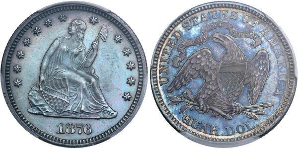 1/4 Долар / 25 Цент США (1776 - ) Срібло 