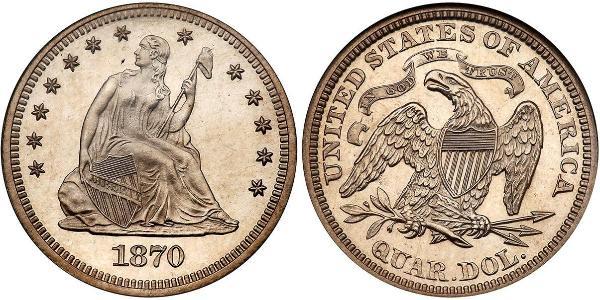 1/4 Долар / 25 Цент США (1776 - ) Срібло 