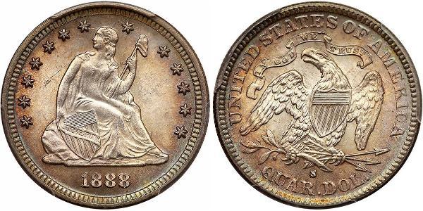 1/4 Долар / 25 Цент США (1776 - ) Срібло 