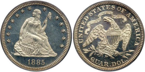 1/4 Долар / 25 Цент США (1776 - ) Срібло 