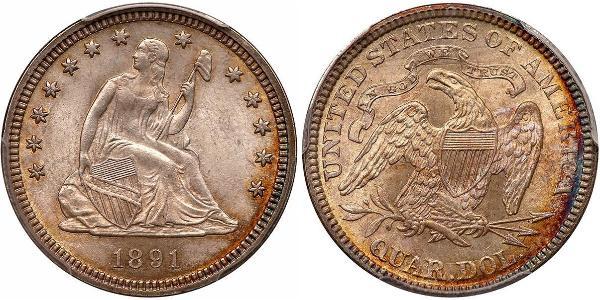 1/4 Долар / 25 Цент США (1776 - ) Срібло 