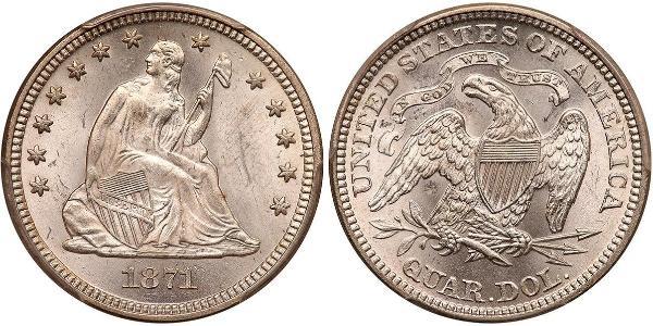 1/4 Долар / 25 Цент США (1776 - ) Срібло 