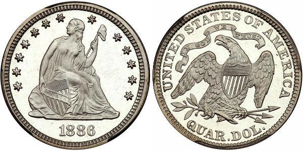 1/4 Долар / 25 Цент США (1776 - ) Срібло 