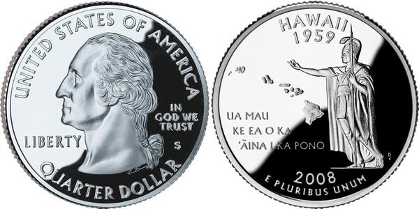 1/4 Доллар США (1776 - ) Никель/Медь Джордж Вашингтон