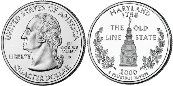 1/4 Доллар США (1776 - ) Никель/Медь Джордж Вашингтон