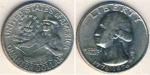 1/4 Доллар США (1776 - ) Серебро Джордж Вашингтон
