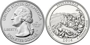 1/4 Доллар США (1776 - ) Серебро Джордж Вашингтон