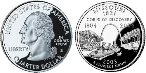 1/4 Доллар США (1776 - ) Серебро Джордж Вашингтон