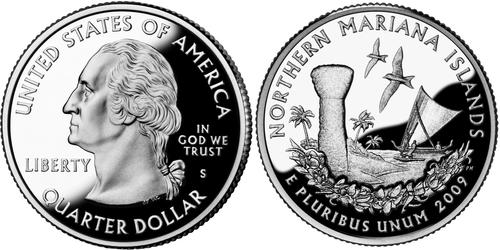 1/4 Доллар США (1776 - ) Серебро Джордж Вашингтон