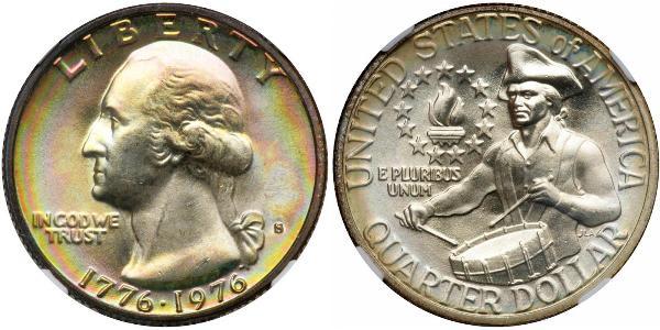 1/4 Доллар США (1776 - ) Серебро Джордж Вашингтон