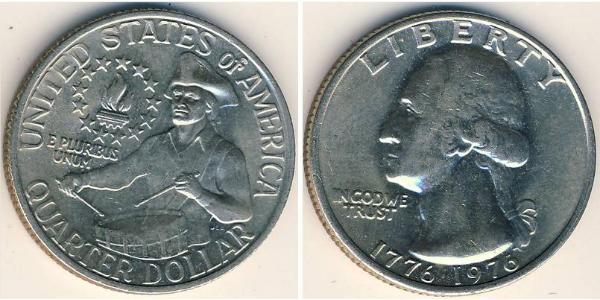 1/4 Доллар США (1776 - ) Серебро Джордж Вашингтон