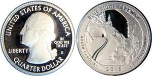 1/4 Доллар / 25 Цент США (1776 - ) Серебро Джордж Вашингтон