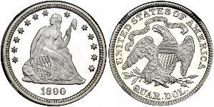 1/4 Доллар / 25 Цент США (1776 - ) Серебро 