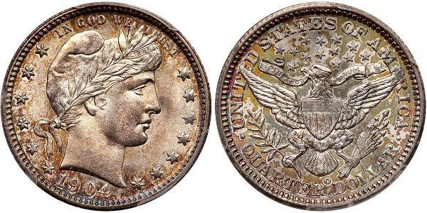1/4 Доллар / 25 Цент США (1776 - ) Серебро/Медь 