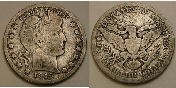 1/4 Доллар / 25 Цент США (1776 - ) Серебро/Медь 