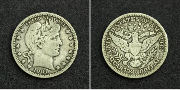 1/4 Доллар / 25 Цент США (1776 - ) Серебро/Медь 