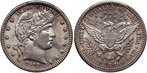 1/4 Доллар / 25 Цент США (1776 - ) Серебро/Медь 