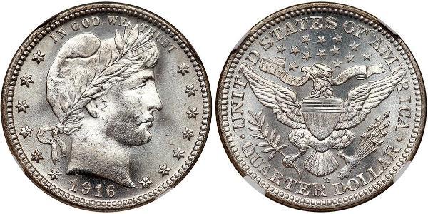1/4 Доллар / 25 Цент США (1776 - ) Серебро/Медь 