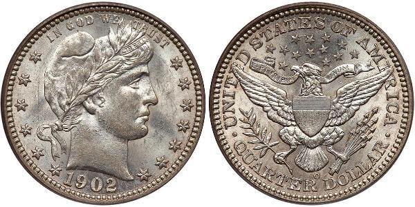 1/4 Доллар / 25 Цент США (1776 - ) Серебро/Медь 