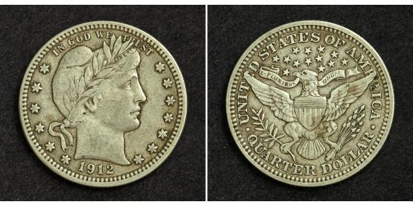 1/4 Доллар / 25 Цент США (1776 - ) Серебро/Медь 