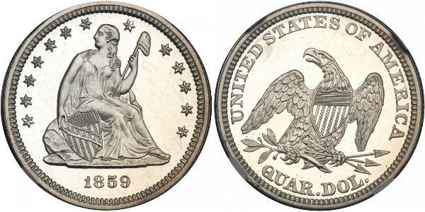 1/4 Доллар / 25 Цент США (1776 - ) Серебро/Медь 