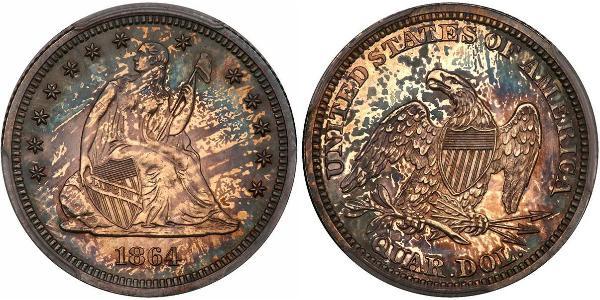 1/4 Доллар / 25 Цент США (1776 - ) Серебро/Медь 
