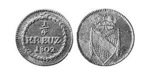 1/4 Крейцер Баден (маркграфство) (1112 - 1803) Медь 