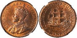 1/4 Пені Південно-Африканська Республіка Бронза Георг V (1865-1936)