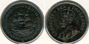 1/4 Пені Південно-Африканська Республіка Бронза Георг V (1865-1936)