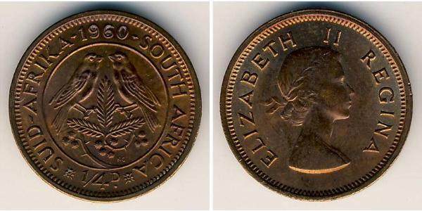 1/4 Пені Південно-Африканська Республіка Бронза Єлизавета II (1926-2022)