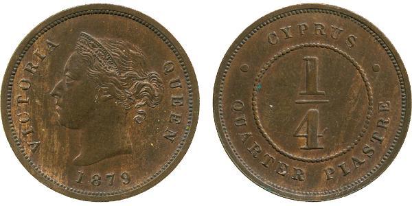 1/4 Піастр Британський Кіпр (1878 - 1960)  Вікторія (1819 - 1901)