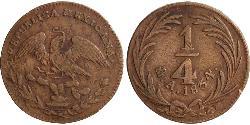 1/4 Реал Second Federal Republic of Mexico (1846 - 1863) Медь 