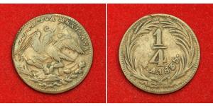 1/4 Реал Second Federal Republic of Mexico (1846 - 1863) Мідь 