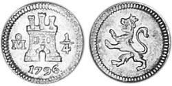 1/4 Реал Новая Испания (1519 - 1821) Серебро 