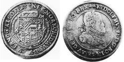 1/4 Талер Эльзас Серебро Рудольф II (1552 - 1612)